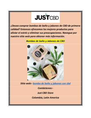 Bombas de baño y Jabones de CBD