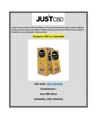 Comprar CBD en Colombia