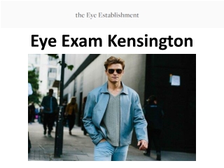 Eye Exam Kensington