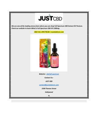 CBD FULL SPECTRUM  Justcbdstore.com