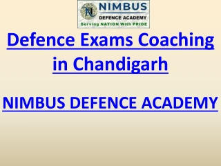 Defence Exams Coaching in Chandigarh