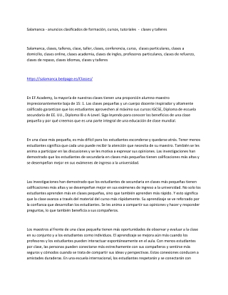 Salamanca - anuncios clasificados de formación, cursos, tutoriales  -  clases y talleres-converted