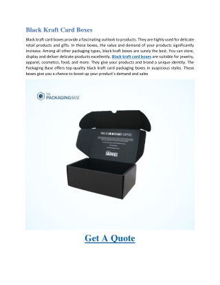 Black Kraft Card Boxes-Custom Macarons Boxes