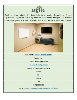 Fresno Rehab Center Aspirecounselingservice