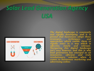 Solar Lead Generation Agency  USA