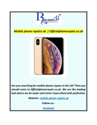 Mobile phone repairs uk   Officialphonerepair.co.uk0