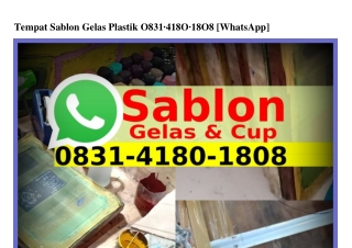 Tempat Sablon Gelas Plastik Ô8ᣮI•ㄐI8Ô•I8Ô8[WhatsApp]