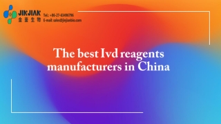 The best Ivd reagents manufacturers in China