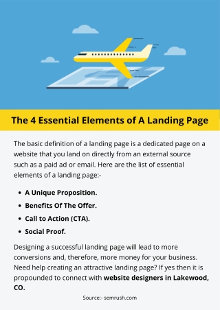 The 4 Essential Elements of A Landing Page