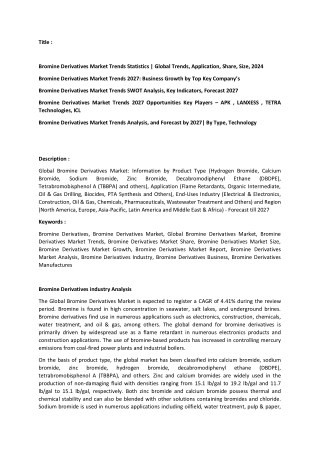 Bromine Derivatives Market Analysis1.docx