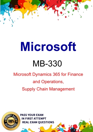 Microsoft MB-330 dumps PDF -  100% passing Guarantee