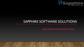 Sapphire Software Solutions ppt