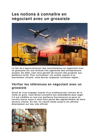 Comment négocier avec un grossiste ?