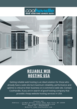 Reliable Web Hosting USA