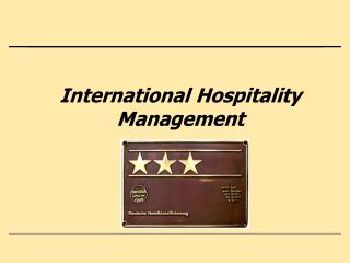 International Hospitality Management