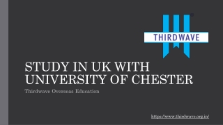 Study in UK with University of Chester