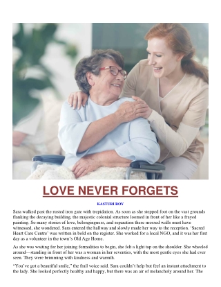 LOVE NEVER FORGETS - soulveda.com