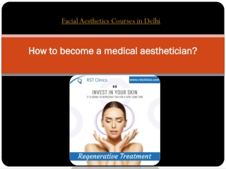 How to become a medical aesthetician