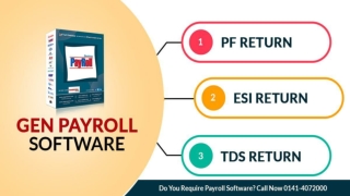 Gen Payroll Software for TDS, PF, and ESI Returns' Filing