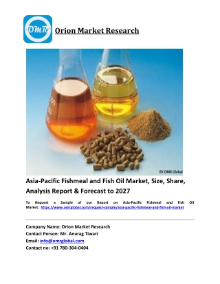 Asia-Pacific Fishmeal and Fish Oil Market Trends, Size, Competitive Analysis and