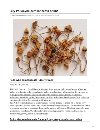 Psilocybe Semilanceata (Liberty Caps)