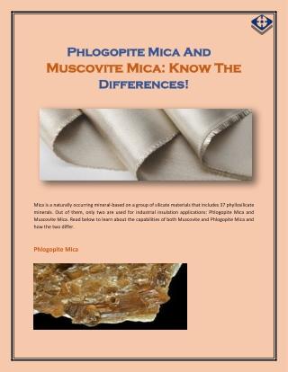 Phlogopite Mica and Muscovite Mica Know the Differences