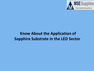 Know About the Application of Sapphire Substrate in the LED Sector