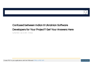 Confused between Indian & Ukrainian Software Developers for Your Project?