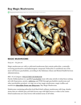 Magic Mushrooms