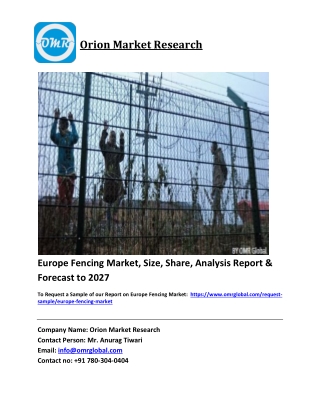 Europe Fencing Market Trends, Size, Competitive Analysis and Forecast 2021-2027