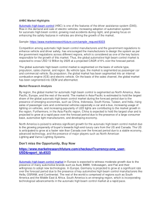 AHBC Market Highlights
