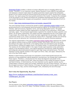 Automotive Engine Market
