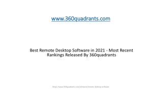 Best Remote Desktop Software - Most Recent Rankings Released By 360quadrants