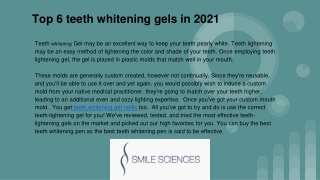 Top 6 teeth whitening gels in 2021