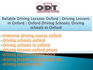driving schools in oxford