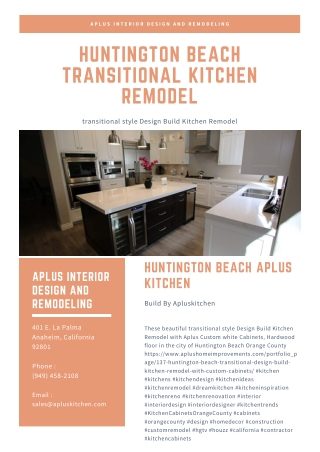 Huntington Beach transitional Kitchen Remodel