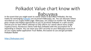 Polkadot Value chart know with Babuyaya