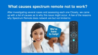 What causes spectrum remote not to work