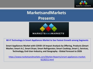 Wi-Fi Technology in Smart Appliances Market to See Fastest Growth among Segments