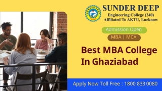 Get a chance to study in the MBA college in Ghaziabad.