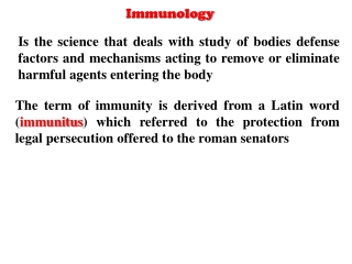 Immunology