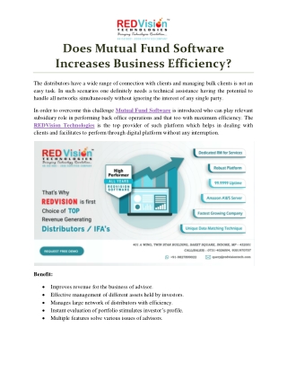 Does Mutual Fund Software Increases Business Efficiency