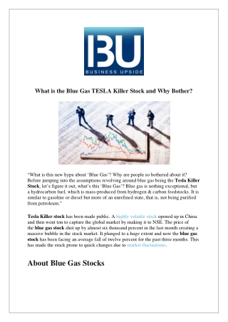 What is the Blue Gas TESLA Killer Stock and Why Bother