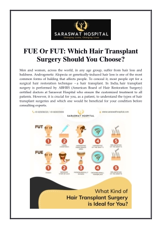 FUE Or FUT Which Hair Transplant Surgery Should You Choose?