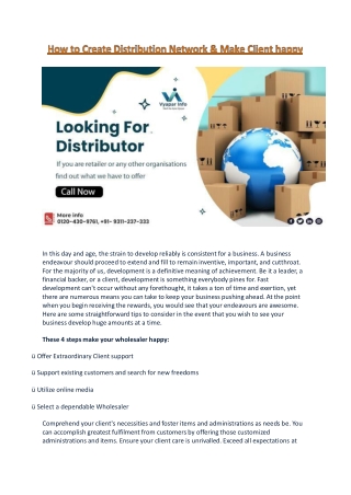 How to Create Distribution Network-