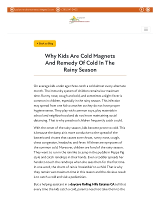 Why Kids Are Cold Magnets and Remedy Of Cold In The Rainy Season