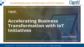Accelerating Business Transformation with IoT Initiatives