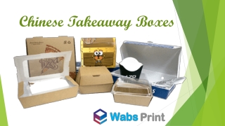 Wabs Print & Packaging offering Chinese takeaway Boxes in the UK