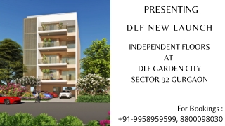 DLF new phase Builders Floors Sector 92 Gurgaon, DLF Builder Floors 4 Bhk Price,