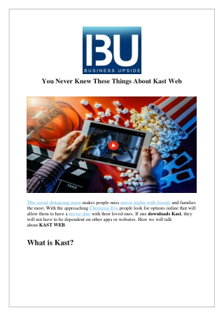 You Never Knew These Things About Kast Web